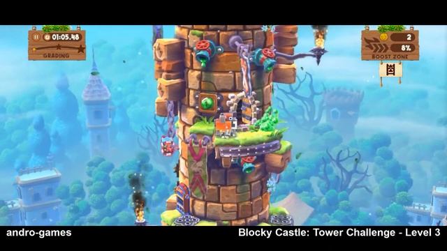 Blocky Castle: Tower Challenge - Level 3 - tower climbing platformer game for Android - gameplay. смотреть онлайн