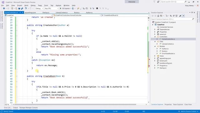 Create - Insert Data into Database | Part - 6 | Entity Framework Core 2.0 (EFC2) using ASP.Net Core смотреть онлайн