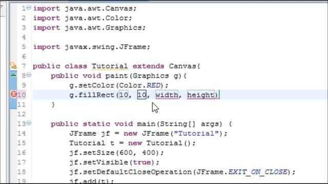 Java Tutorial 50 (GUI) - How to Use the Paint Method with Canvas смотреть онлайн