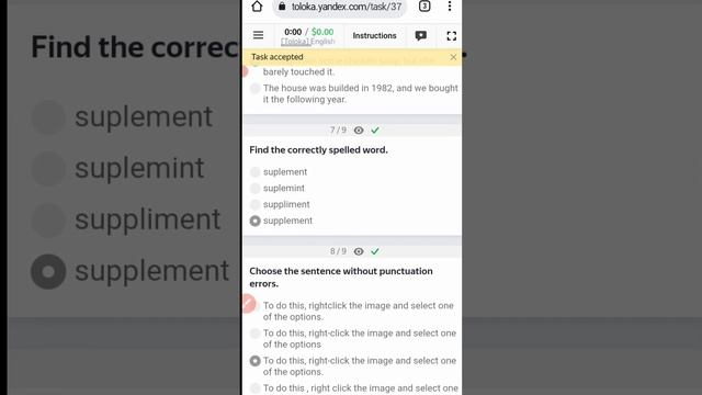 [Toloka] English Grammar Test | New Test | 100% Accepted смотреть онлайн