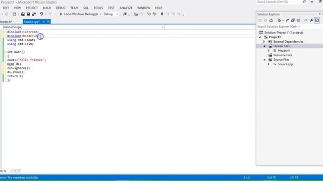 Header Files - Creating and Importing in your project смотреть онлайн