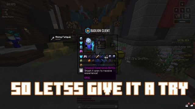 Using 1 Million COLOSSAL Experience Bottle (Hypixel Skyblock) смотреть онлайн