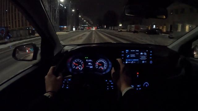 2021 Hyundai i10 [ Comfort ] 1.0l 67HP | Night POV Test Drive in winter season | Consumption info смотреть онлайн