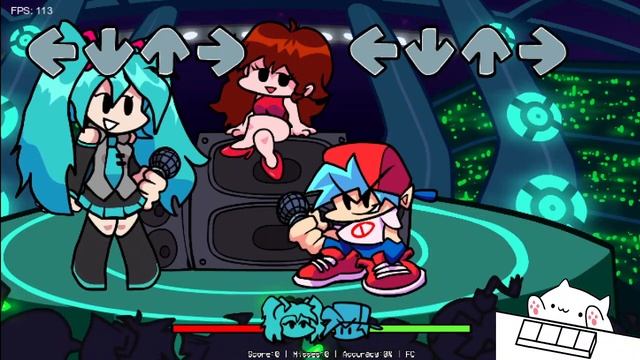 Friday Night Funkin' | Bongo Cat plays Hatsune Miku Mod Hard Mode! смотреть онлайн