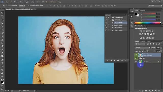 Photo To Oil Painting Effect Photoshop CC Tutorial смотреть онлайн
