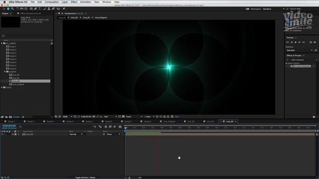 Потрясающая абстрактная композиция из линий в After Effects смотреть онлайн