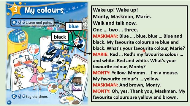 Kid's Box Starter - Unit 3 - My Colours - 1 - Listen And Point.