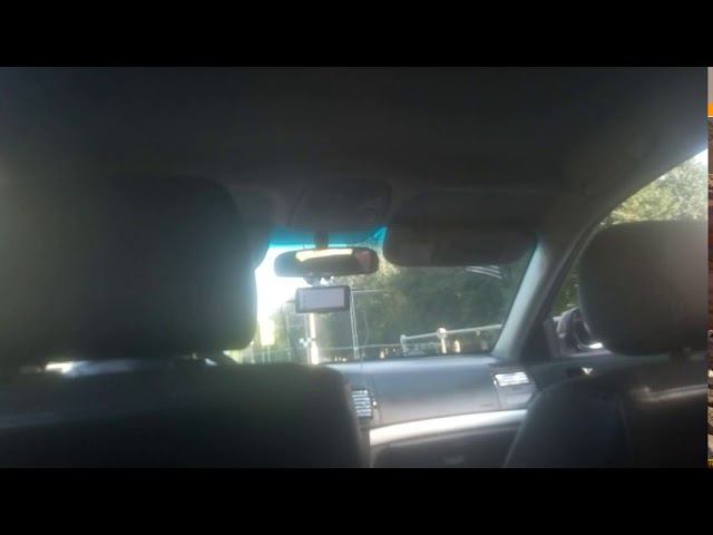 Поездка в машине в центр города