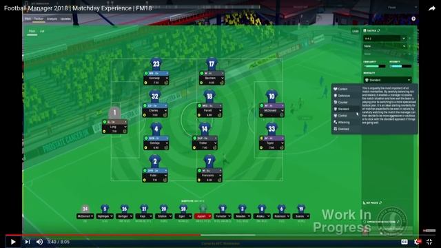 FOOTBALL MANAGER 2018 PC 3D GAMEPLAY | NEW IMPROVEMENTS TO MATCH ENGINE! | #FM18 NEW FEATURES смотреть онлайн