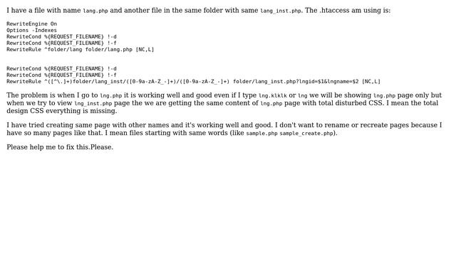 Webmasters: Problem with .htaccess for files having similar kind of names смотреть онлайн