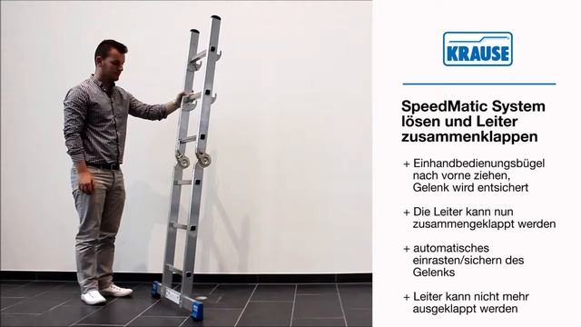 Технология SpeedMatic System для шарнирных лестниц KRAUSE смотреть онлайн