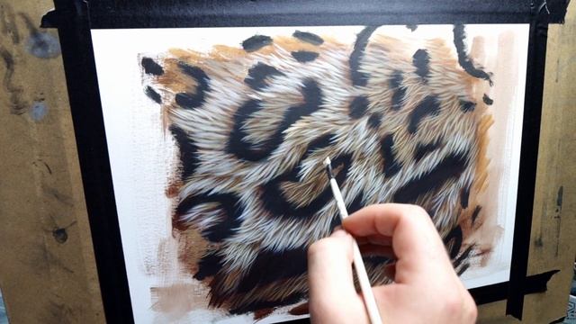 Easy Guide for Painting Realistic Leopard Fur in Acrylics | Painting Animals with Spots смотреть онлайн