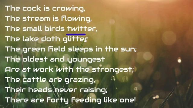Poem Written in March by William Wordsworth | Explanation смотреть онлайн