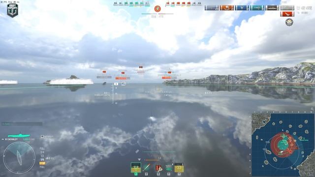 Submarine Cachalot on map Neighbors, 5 ships destroyed - World of Warships смотреть онлайн