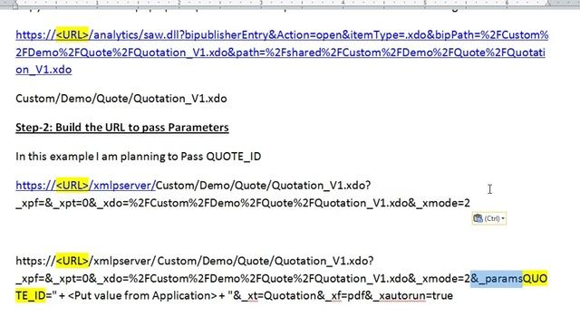 Passing Parameter to BIP Report смотреть онлайн