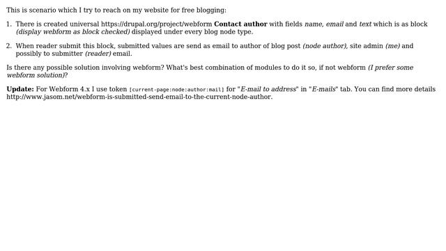 Drupal: When webform block submitted send email to node author and site admin -how? смотреть онлайн