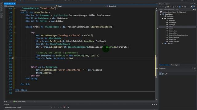 Creating a Circle in AutoCAD using VB.NET смотреть онлайн