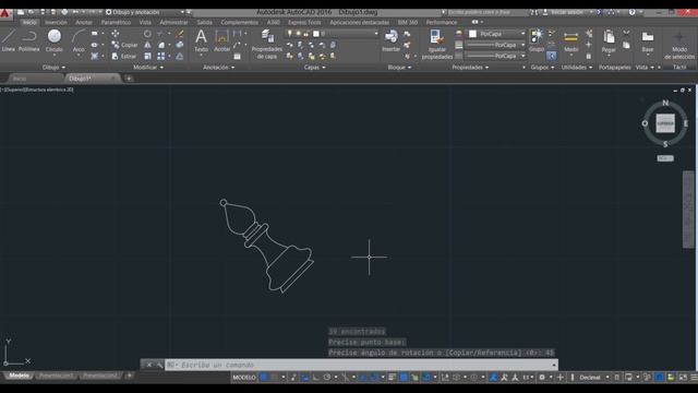 TUTORIAL DE AUTOCAD 2016 - COMO USAR COMANDO ROTATE смотреть онлайн