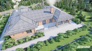 Одноэтажный кирпичный дом 350 кв. Частный дом из Тульской области. Дом из porotherm 44. Лср кирпич.