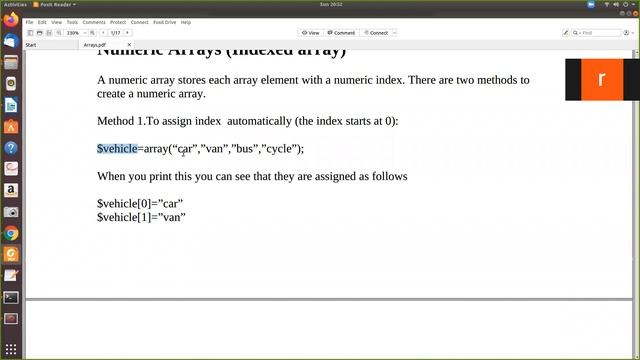 numerical array php смотреть онлайн