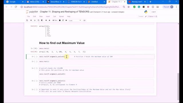 Chapter11 Shaping and Reshaping of TENSORS | TensorFlow TUTORIALS | WITH CODE смотреть онлайн