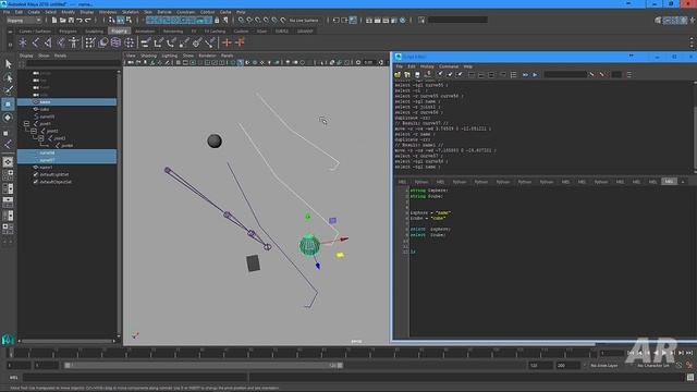 Maya MEL select by type arrays смотреть онлайн