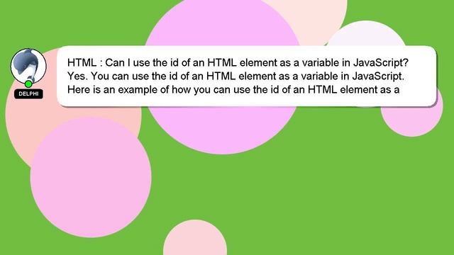 HTML : Can I use the id of an HTML element as a variable in JavaScript? смотреть онлайн