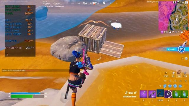 Fortnite Chapter 4 on GTX 1050 TI + Ryzen 5 5600x | Low and high meshes | Performance mode. смотреть онлайн