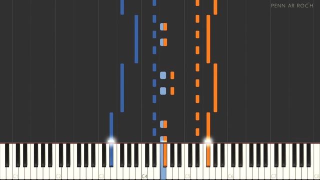 Penn ar Roc'h - Yann Tiersen \\ Synthesia Piano Tutorial смотреть онлайн