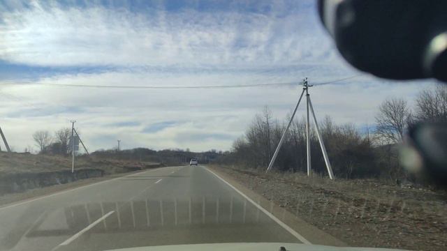 Горная дорога на Лагонаки,вид из автомобиля. смотреть онлайн