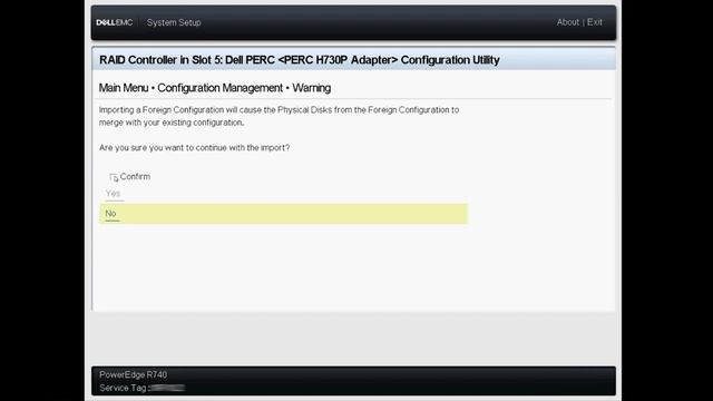 How to import a foreign RAID config on a Dell EMC PowerEdge Server using the System Setup смотреть онлайн