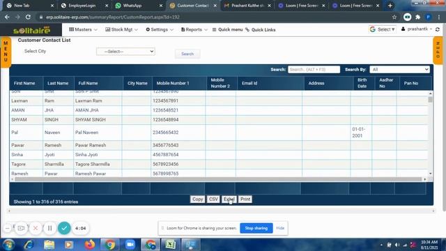 Download customer contact list in excel format through software. смотреть онлайн
