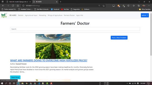 Python Django Backend Web Development || Agricultural System by D-JANGO|| BD AGRO WEBSITE REVIEW смотреть онлайн
