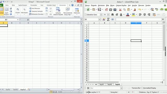 Hesap Tablosu (Excel, LibreOffice Calc) Eğitim Bölüm 1 - Giriş смотреть онлайн