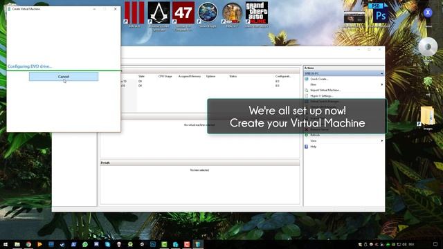 How to create a Virtual PC (VM) within Windows 10 using Hyper-V / No downloads required! смотреть онлайн