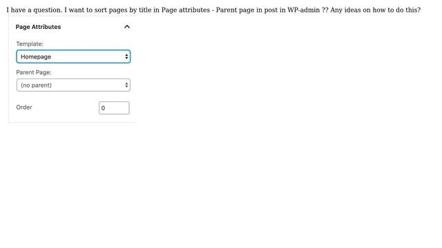 Wordpress: How to sorted Parent Page in WP-admin? смотреть онлайн