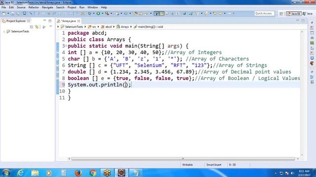 Selenium 14: Arrays in Java смотреть онлайн