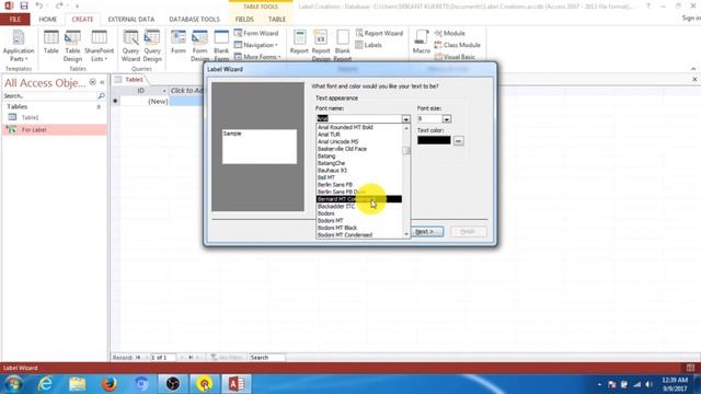 How to create Labels in MS Access through MS Excel database смотреть онлайн