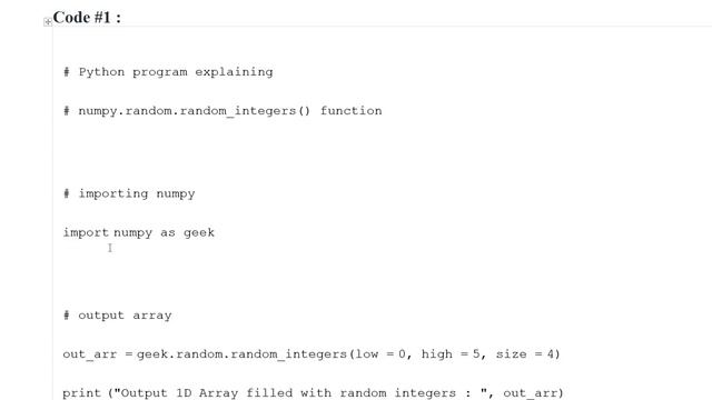 NumPy | Random Integers Function смотреть онлайн