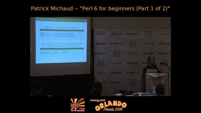 2016 - Perl 6 for beginners -- part 1 of 2 - Patrick Michaud смотреть онлайн