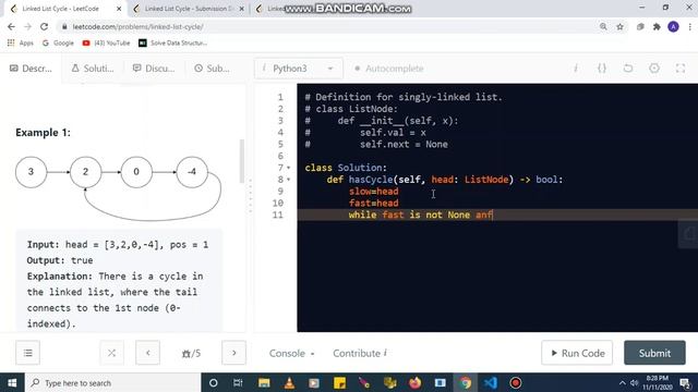 Linked List Cycle | Leetcode | Python | day 4 смотреть онлайн