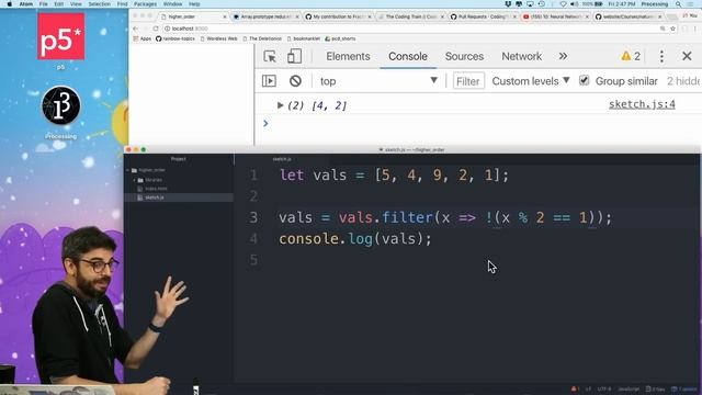 16.8: Array Functions: filter() - Topics of JavaScript/ES6 смотреть онлайн