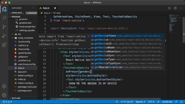 React Native: Get Unique ID of Device смотреть онлайн
