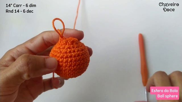 Chaveiro De Crochê Bola De Basquete ?