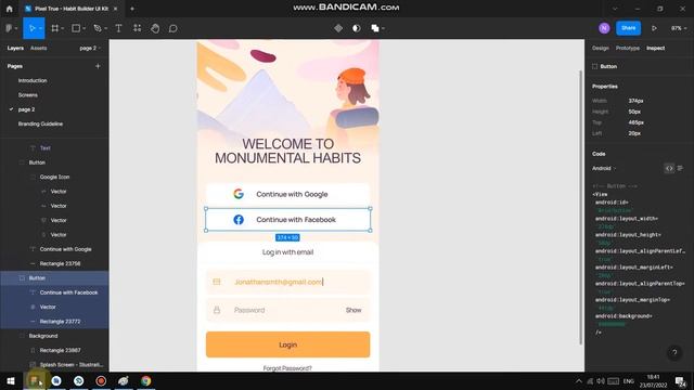 Login Page in Android Studio | Speed Code XML | Android UI смотреть онлайн