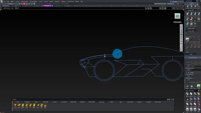 Sketch Modeling a Car Exterior part 1: Creating a curve network. смотреть онлайн