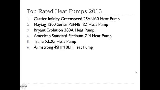 Top Rated Heat Pumps for 2013 смотреть онлайн
