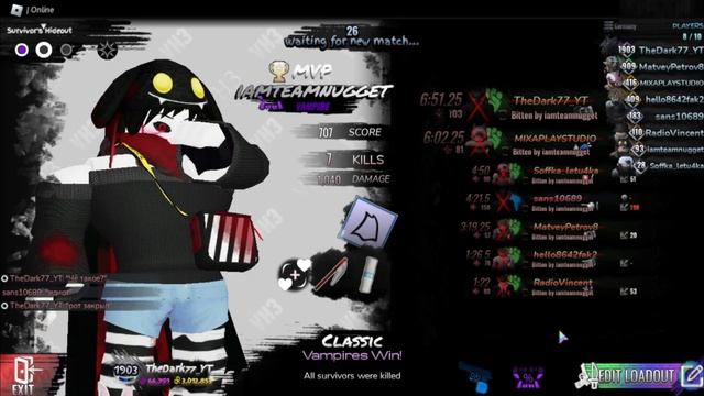 Моменты из Vampire Hunters 3 с Ваней (2) [Roblox] смотреть онлайн