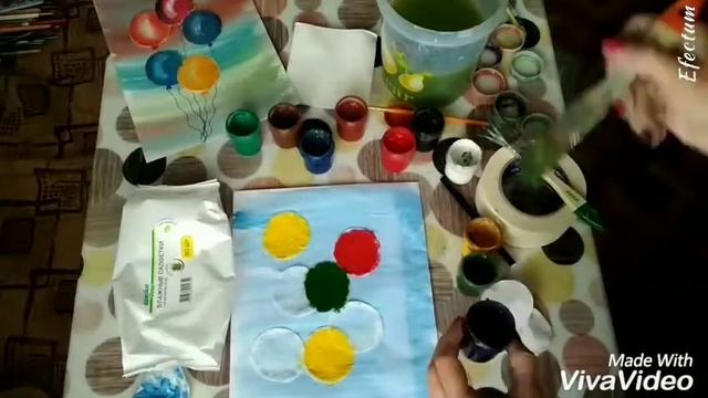Рисование ватными дисками смотреть онлайн